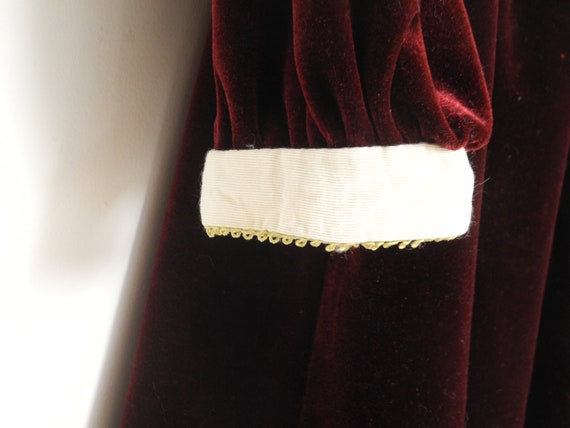 Vintage Girls Clothes | 1980's Burgundy and Ivory… - image 3