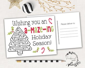 Holiday Maze Postcard for Students – Note From Teacher