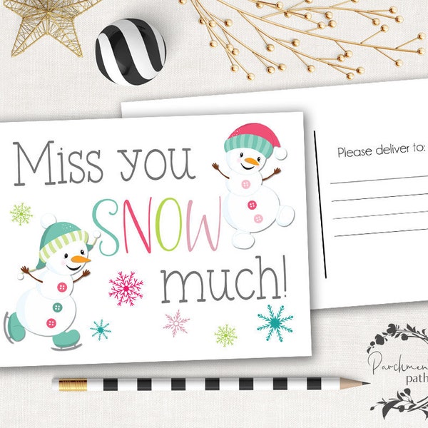 Holiday Mail for Students - Postcard for Students - Note From Teacher - Happy Mail from Teacher - Teacher Postcards - Winter Card