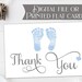Classic Baby Boy Thank You Cards Baby Shower Thank You Printable Card ...