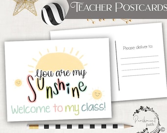 Teacher Postcards - Welcome To My Class, Sunshine Design