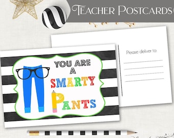 Smarty Pants Postcard - Teacher Note, Student Encouragement