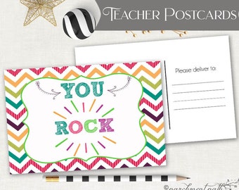 You Rock Postcards - Note From Teacher, Student Happy Mail