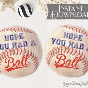 Baseball Favor Tags - Baseball Stickers - Baseball Printable - Baseball Birthday Party or Baby Shower - Instant Download