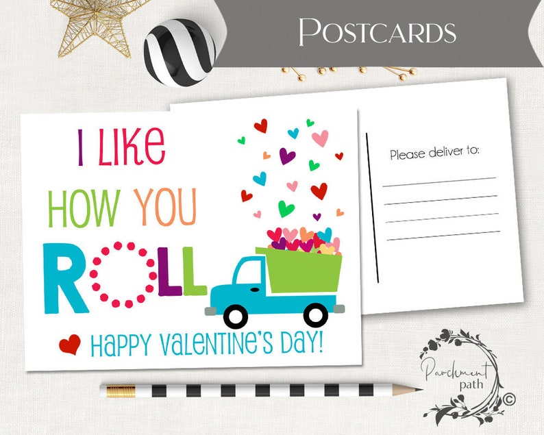 Valentine Postcard Postcard for Students or Kids Note From Teacher Happy Mail from Teacher Teacher Valentines image 1