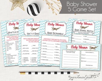 Airplane Baby Shower Games – 5 Game Set (Printable PDF)
