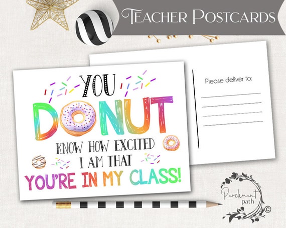 Welcome to My Class - Happy Mail for Students - Student Postcard - Note From Teacher - Distance Learning Teacher Postcards - Back to School Il_570xn