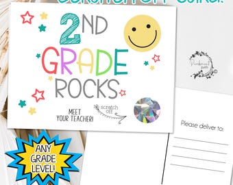 Scratch Off Welcome Postcard - Any Grade Level Note From Teacher, Back to School