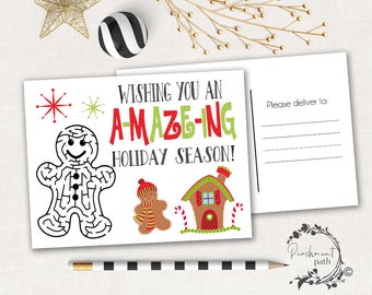 Holiday Mail for Students - Postcard for Students - Note From Teacher - School Postcard - Teacher Postcards - Maze for Kids