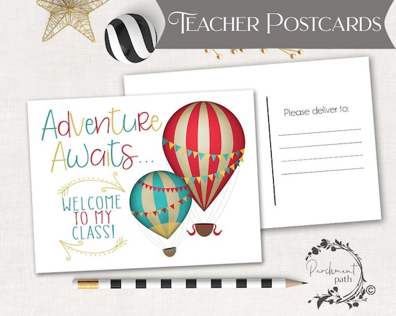 Welcome to My Class - Happy Mail for Students - Student Postcard - Note From Teacher - Distance Learning Teacher Postcards - Back to School Il_570xn