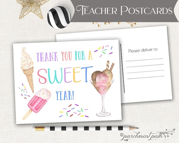 Happy Mail for Students - Postcard for Students - Note From Teacher - Happy Mail from Teacher - Distance Learning Teacher Postcards Il_570xn