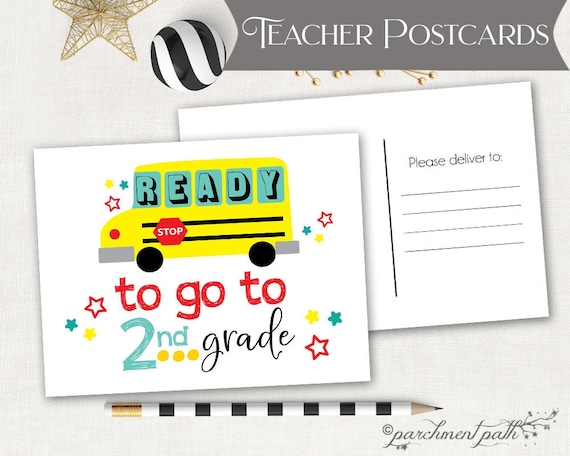 Happy Mail for Students - Postcard for Students - Note From Teacher - Happy Mail from Teacher - Distance Learning Teacher Postcards Il_570xn