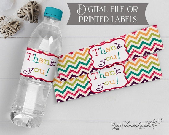 pic Water Bottle Gift Tags For Students thank you water bottle labels printable party accessories etsy