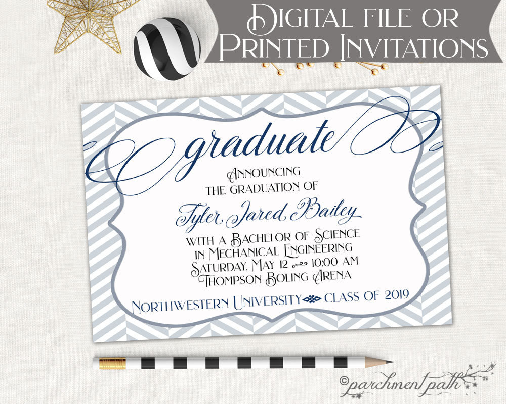 Graduation Announcement - College Graduation Invitation - High School  Graduation - Graduation Party - Printable or Printed Invitations, image size:1000x800