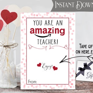 Amazing Teacher Gift Card Holder INSTANT DOWNLOAD - Teacher Gift Card Holder - Printable Teacher Appreciation Gift