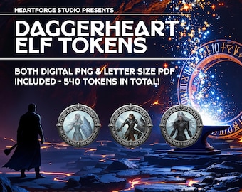540 Elf Tokens for Daggerheart – PNG & Printable PDF