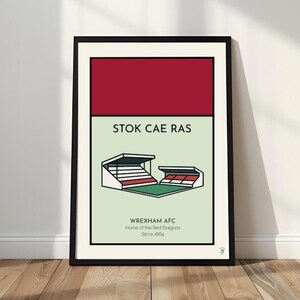 Wrexham AFC STōK Cae Ras Poster | Retro Football Stadium Art (Digital Download)