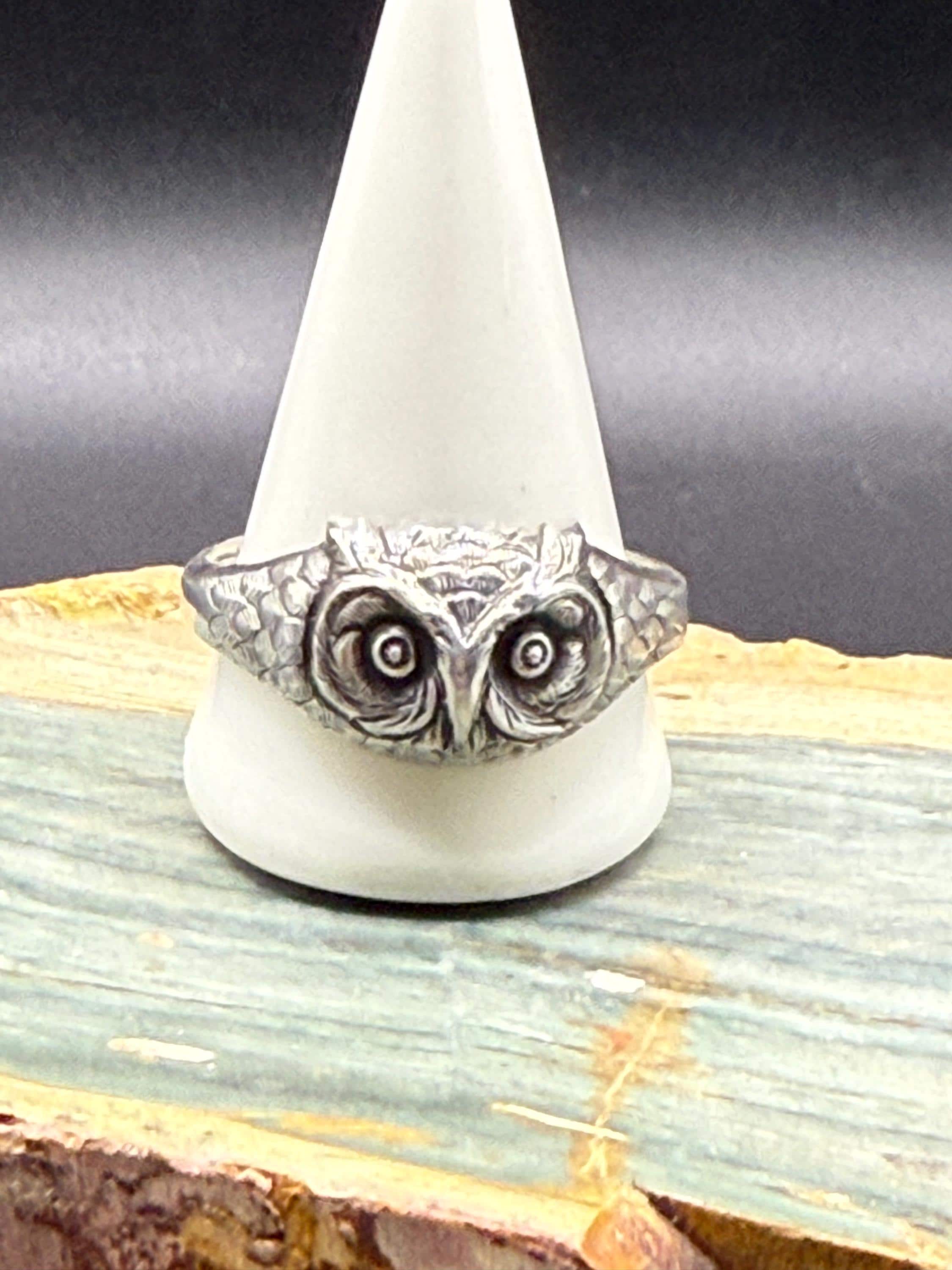 The Ranch Owl Ring in Argentium Silver