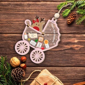 Personalized Baby's First Christmas Ornament: Acrylic Bodysuit Keepsake