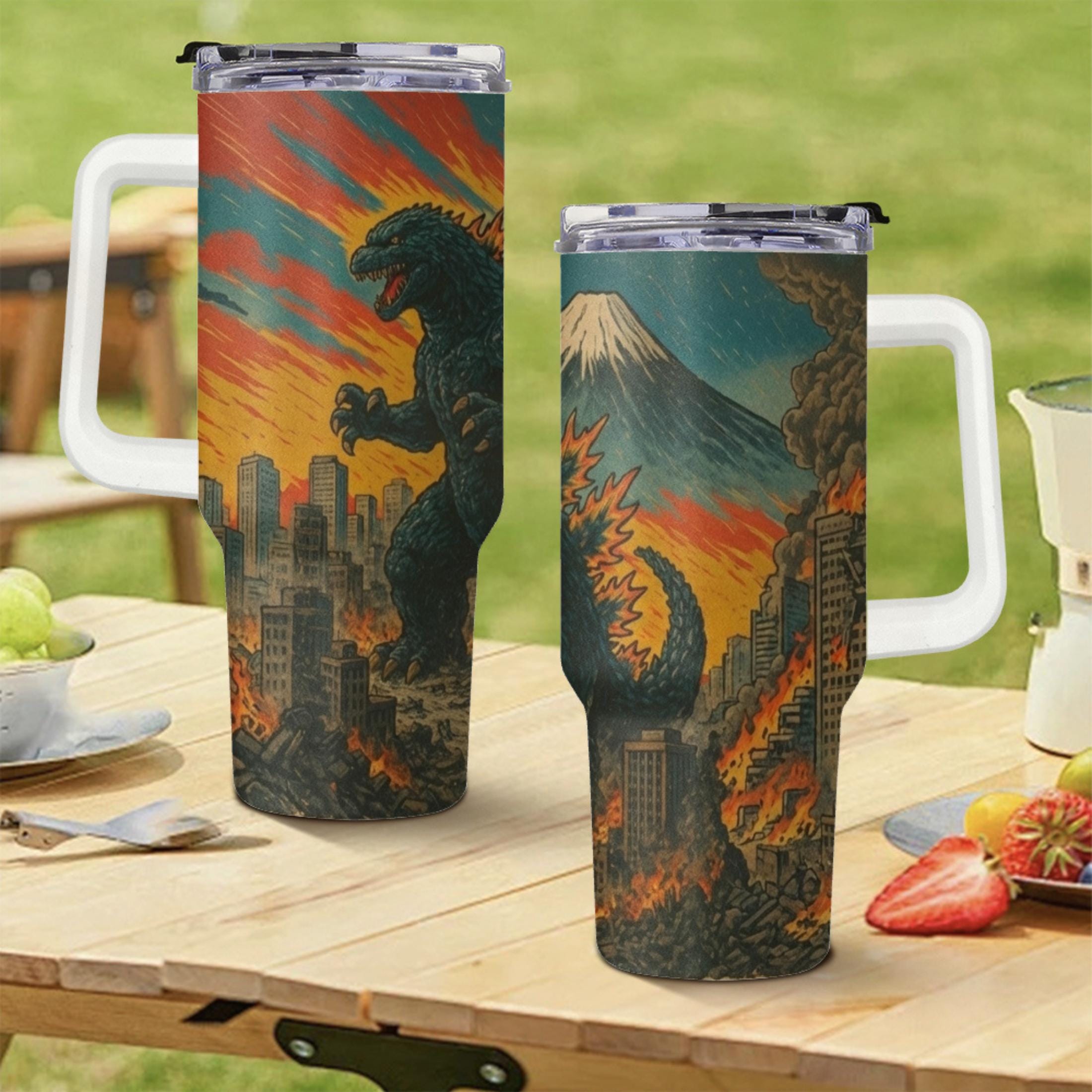 Godzilla Cup With Straw - Etsy