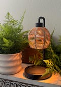 Adorable Rattan Candle Warmer LAMP with dimmer + timer!