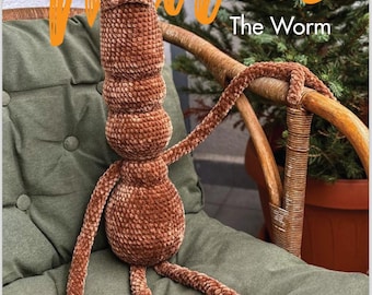 Marcus the Worm Crochet Pattern: Amigurumi Toy (PDF Digital Download)