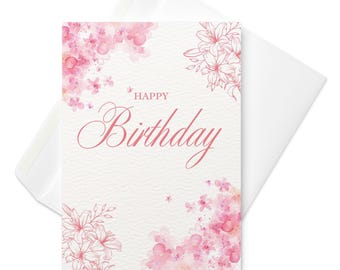 White Cotton Cards Geburtstagskarte 'Special Friend' – Handgefertigt, 22x22 Cm, Mit Blumen, Rosa