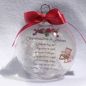 Christmas In Heaven Chair Ornament | Christmas Ornament | Sympathy Gift | Christmas Memorial | Heaven