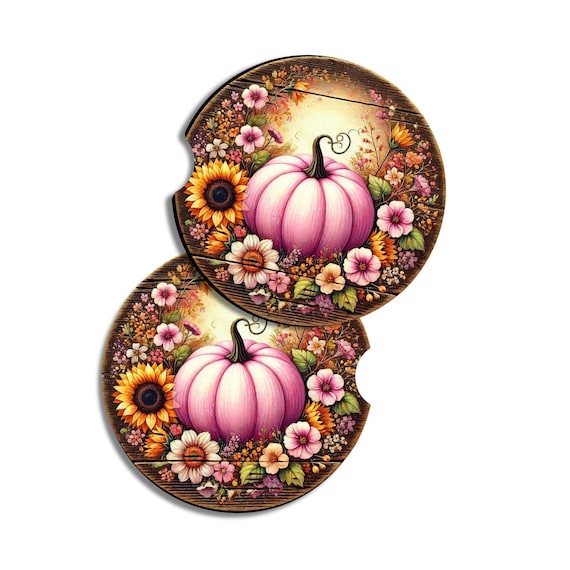 Fall Decor Car Coasters, Autumn Decor, Halloween, Mom Gift