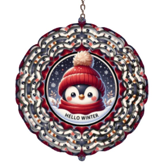 Penguin Wind Spinner, Penguin Lover Gift, Christmas, Grandma Gift