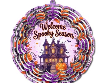 Pink Halloween Ghost Wind Spinner, Cute Spooky Season Decor, Girly Halloween Outdoor Decoration, Pumpkin Porch Patio Garden Decor