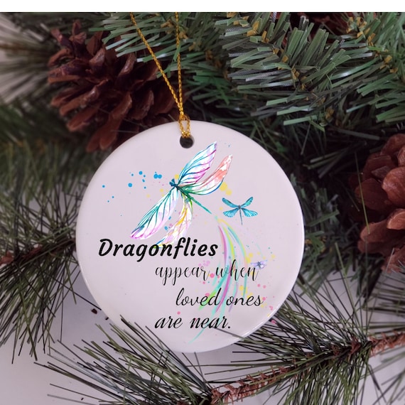 Dragonfly Ornament, Memorial Ornament, Christmas Gift for Loss of Dad