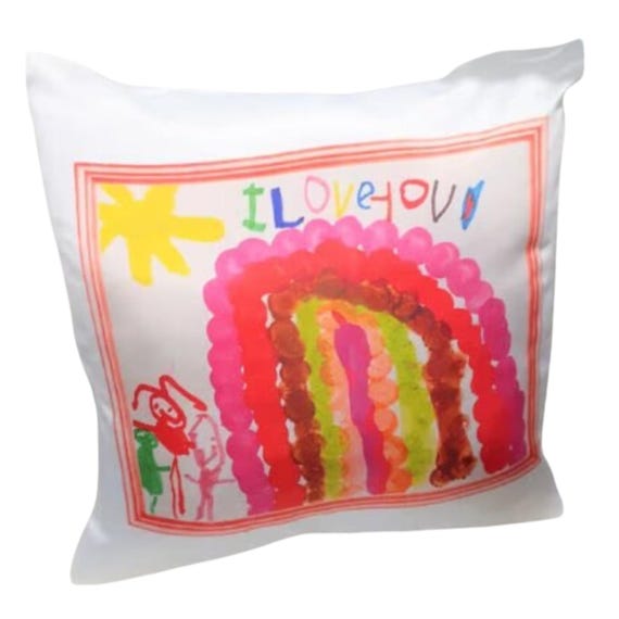 Kids Artwork Display, Custom Pillow, Look What I Made, Mothers Day, Mom Gift