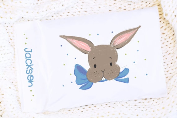 Easter Pillowcase, Personalized, Easter Basket Stuffers, Easter, Grandson Gift