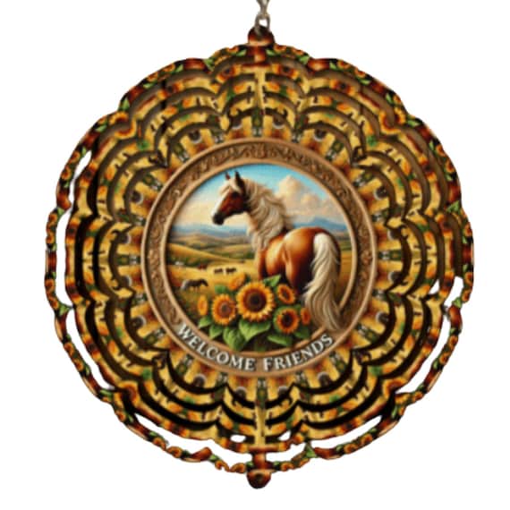 Horse Lover Gift, Wind Spinner, Summer Decor, Friend Gift