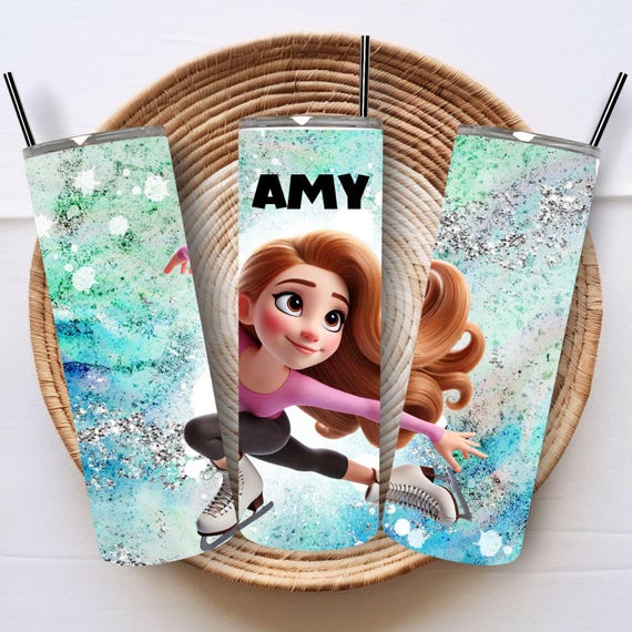 Figure Skating Gift, Figure Skater Tumbler, Personalized Tumbler, Birthday, Daughter Gift