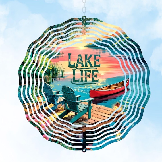 Lake Life Gift, Keuka Lake Gift, Wind Spinner, Summer Decor, Mom Gift