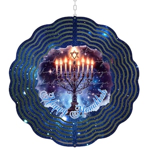 Hanukkah Decorations, Wind Spinner, Happy Hanukkah, Mom Gift