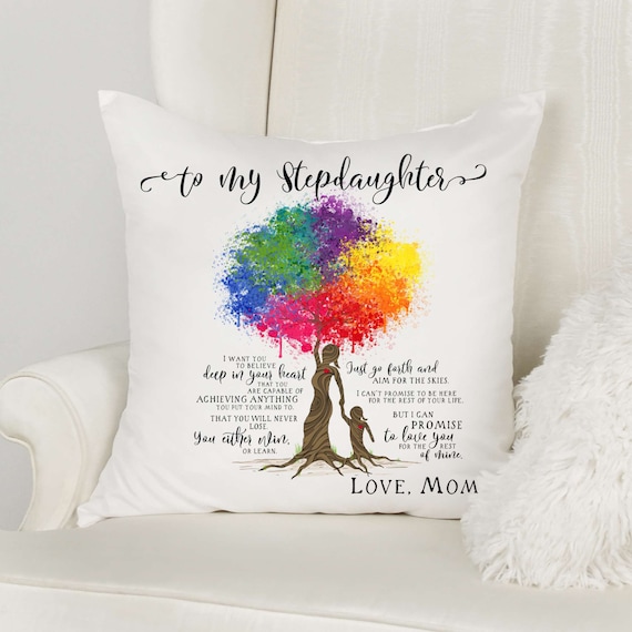 Bonus Daughter, Step Daughter, Throw Pillow, Birthday, Stepdaughter Gift