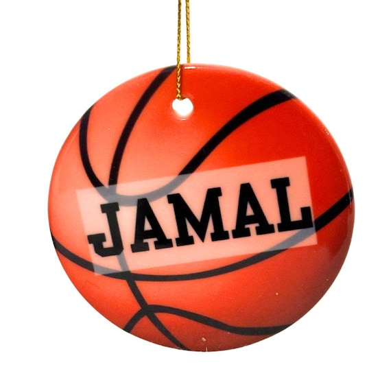 Basketball, Personalized Christmas Ornament, Grandson Gift