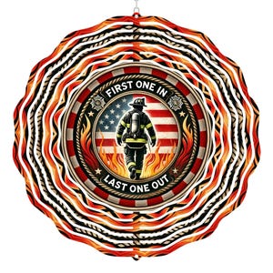 Fireman Appreciation, Fireman Gift, Wind Spinner, Fathers Day, Dad Gift