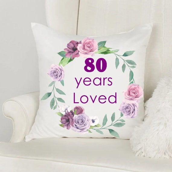 80th Birthday Gift, Throw Pillow, Mom Gift