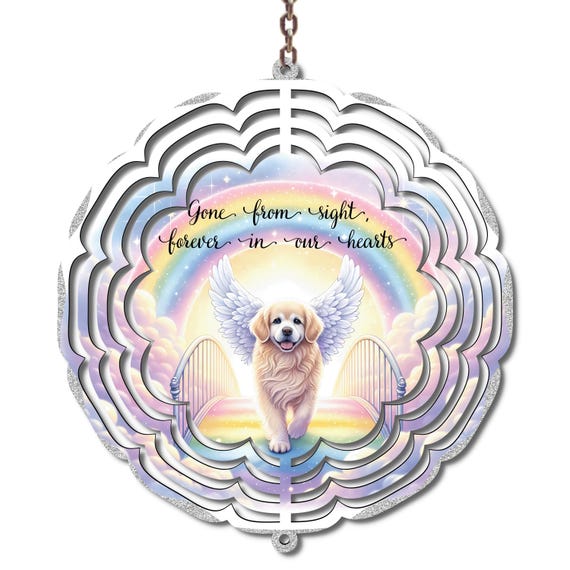 Pet Memorial Gift, Dog Loss Gift, Wind Spinner, Gift for Dog Owners