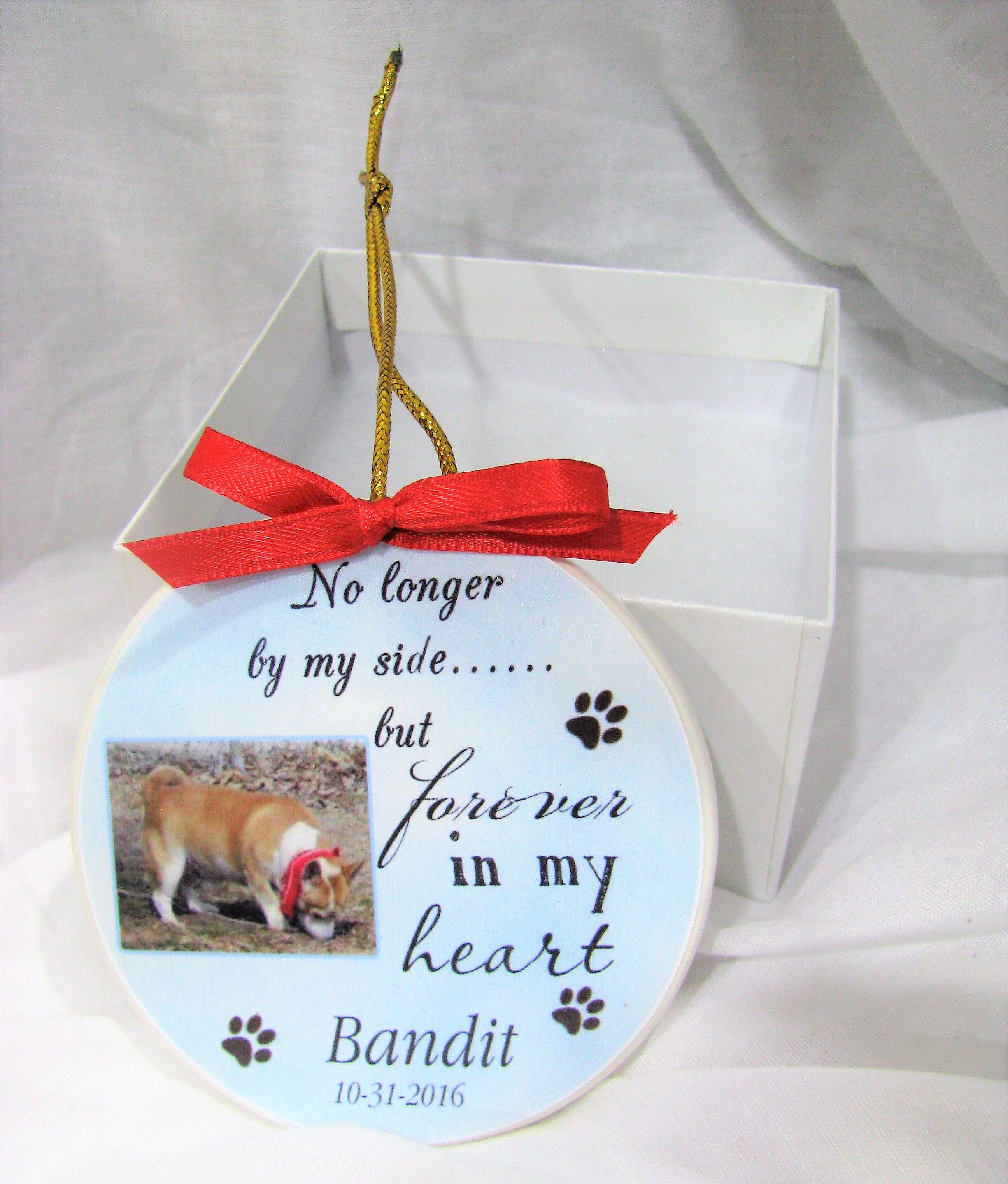 Dog Memorial Pet Loss Gift Christmas Ornament Memorial Etsy
