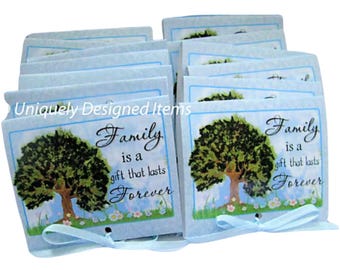 Personalized Mint Book Favors, Family Reunion, Custom Party