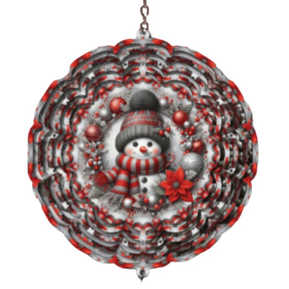 Snowman Wind Spinner, Snowman Gift, Christmas Gift Ideas for Sister
