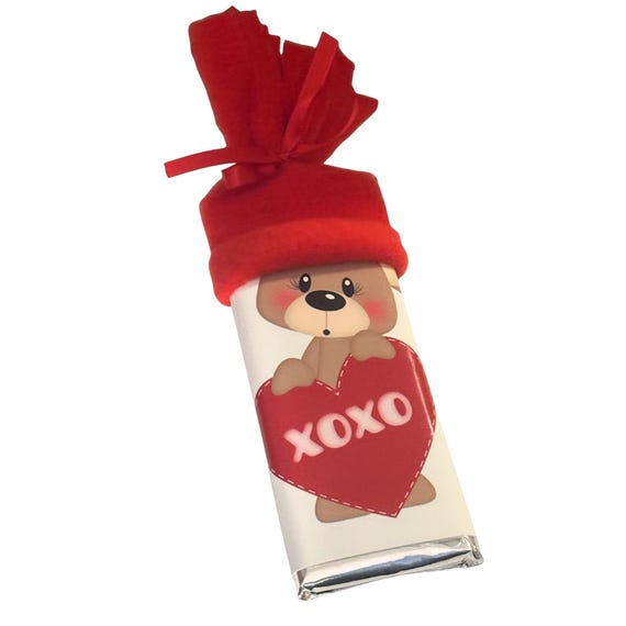 Valentine's Day Party Favors, Classmate Gifts, Friend Gifts, Chocolate Personalized Bar