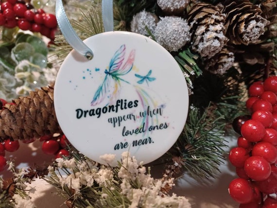 Dragonfly Ornament, In Loving Memory, Christmas Ornament, Sympathy Gift, Friend Gift