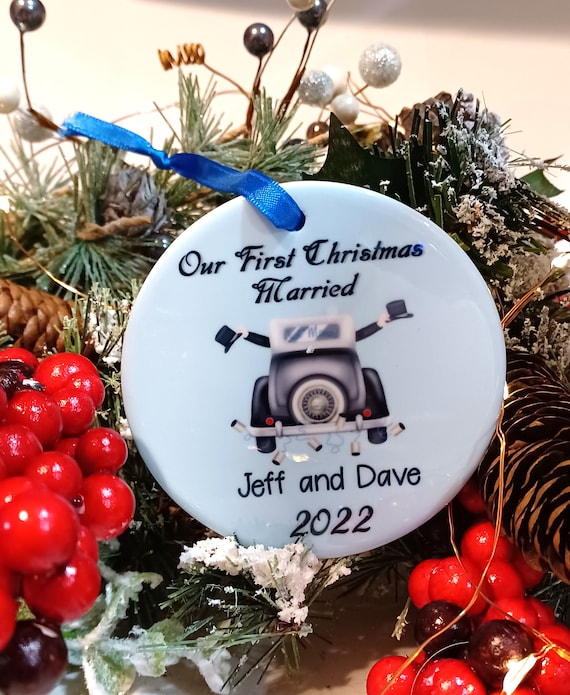 Gay Wedding Gift, Christmas Ornament, Christmas, Couple Gift