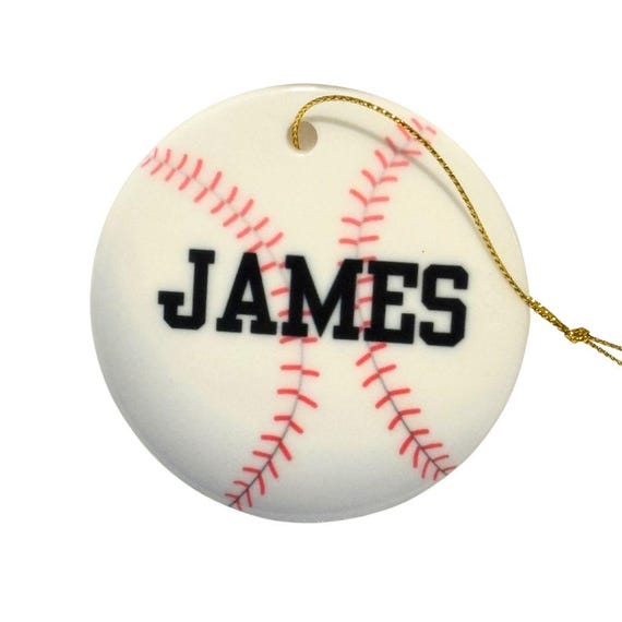 Baseball Ornament, Personalized Ornament, Christmas, Grandson Gift